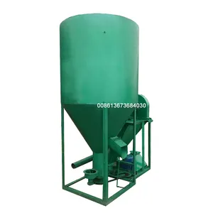 Electric And Diesel Engine Animal Poultry Livestock Feed Mixer Grinder 1.5m3 Vertical Auger Feed Mixer