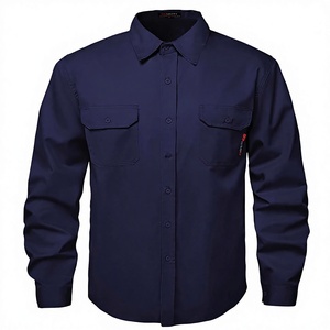 Chemises de travail SAFETY 7oz <span class=keywords><strong>FR</strong></span> pour hommes, chemise de soudage haute visibilité, résistante aux flammes, 100% coton, manches longues, CAT2 - Product Image 1