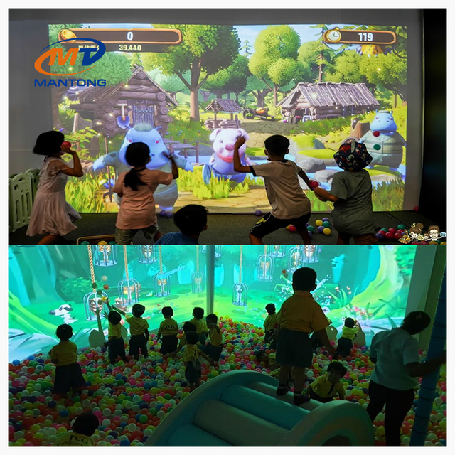 3D Projection Software Small Business Game Center Interactive Floor Wall Projector Kids Playing Games for Playground