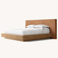 Mobilier Moderne sur Mesure pour Chambres à Coucher, Lits Simples et Doubles, Lits Créatifs en Bois Massif et Lits avec Tête de Lit Rembourrée