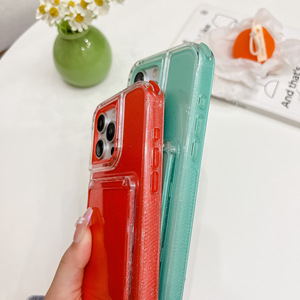 เคสโทรศัพท์แบบมีที่ใส่การ์ดวิบวับ สำหรับ iPhone 15 Pro วัสดุ TPU ป้องกันเต็มรูปแบบ พร้อมดีไซน์กระจก - Product Image 4
