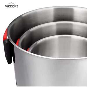 Newest Stainless Steel <strong>Cookware</strong> Pot with Bakelite Foldable Handle Pot Set Easy to <strong>Store</strong> - Product Image 6