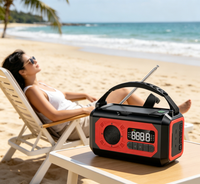 Nouvelle radio solaire portable rechargeable 10000 mAh avec fonction lampe torche FM AM WB pour l'extérieur