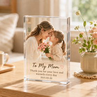 Cadre photo en acrylique transparent multi-tailles, plaque photo en acrylique solide pour la décoration de la maison