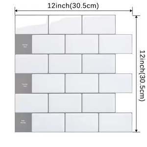 YALONG all'ingrosso bianco Peel and Stick mattonelle Backsplash 3d autoadesivo sul muro di mattoni piastrelle cucina bagno metropolitana - Product Image 2
