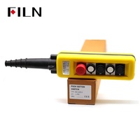 Interrupteur à bouton poussoir de commande suspendu, une vitesse, deux vitesses, 250V, protection IP65, application grue, 30A, SÉRIE XAC
