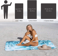 Serviette de plage en microfibre légère, sans sable, séchage rapide, antimicrobienne, écologique, hypoallergénique, imprimé animal, pour l'été