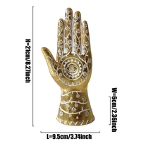 Statue en résine dorée florale style bohème pour méditation spirituelle, décoration d'autel ou de table, cadeau de pendaison de crémaillère