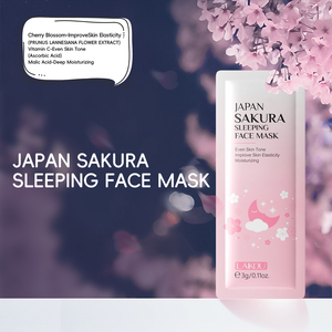 LAIKOU 3g*15 Pcs Crème de nuit hydratante anti-rides anti-âge Sakura, format voyage, masque facial pour dormir - Product Image 4