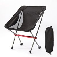 Chaise de randonnée confortable pour l'extérieur avec cadre en aluminium, pieds en cabriole - Conception compacte et robuste pliable pour le camping et la randonnée