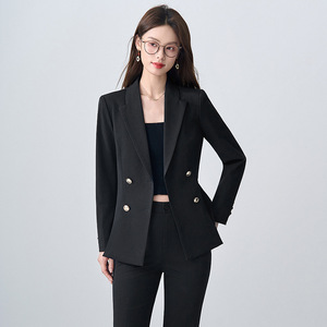 Women's Suit Set Polyester Worsted Full Sleeve Slim Fit Blazer Professional Office Lady Spring Anti-Wrinkle - Product Image 4