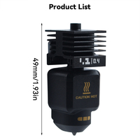 Untuk Bambu Lab P2S Hotend Kit Nozzle Baja Keras 0.4mm yang Dapat Dilepas Tahan Suhu Tinggi untuk Aksesori Printer 3D