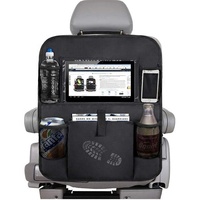 Organisateur de rangement pour siège arrière de voiture en tissu durable de luxe avec support pour tablette pour les jouets des enfants