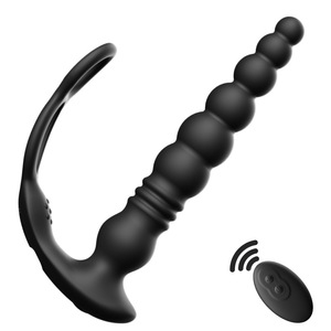 لعبة جنسية للرجال البالغين، حلقة مزدوجة مرنة مقاومة للماء، سدادة شرجية، مدلك البروستاتا، أدوات إثارة جنسية - Product Image 5