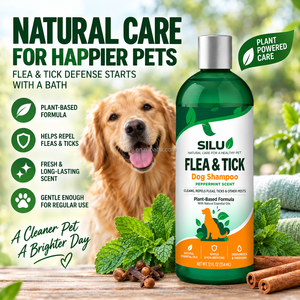 Shampooing naturel anti-puces et tiques pour chien, à base de plantes, avec huiles essentielles de menthe poivrée, pour toilettage des animaux, vente en gros, marque privée OEM - Product Image 6