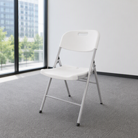 Chaise pliante en plastique confortable, imperméable, légère et empilable pour événements extérieurs, location et fêtes