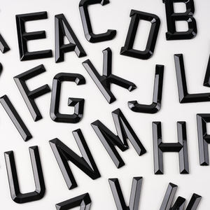 Letras Acrílicas 4D para Matrícula, Número 3D, Letras de Plástico Acrílico Negro para Matrícula, Letras de Gel de 3mm 5mm Reino Unido - Product Image 6