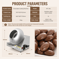 Machine à enrober les noix de chocolat en acier inoxydable, machine à fabriquer le chocolat