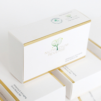 Boîtes à parfum pliables personnalisées, élégantes, en feuille d'or, portables, réutilisables, recyclables, avec impression CMJN et emballage en papier