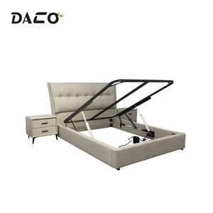 <span class=keywords><strong>Letto</strong></span> Imbottito Moderno con Contenitore, Motore <span class=keywords><strong>Elettrico</strong></span>, Supporto Idraulico Inclinabile e Telaio in Metallo - Product Image 2