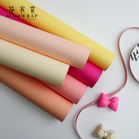 Papel de Envolver Flores SINOWRAP de 80 Micras, Color Liso, Superventas, 52*53CM, Estilo Minimalista