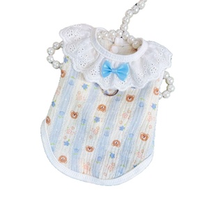 Ropa para Mascotas, Chaleco con Ribete <span class=keywords><strong>de</strong></span> Encaje, Estilo Casual Japonés y Coreano, Primavera-Verano, para Gatos, Bichón Frisé y Perros, Venta al Por Mayor - Product Image 5