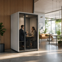 Cabine insonorisée pour environnements bruyants, cabine acoustique silencieuse, espace de travail pour réunions, appels, tests, ateliers, bureaux