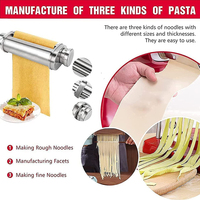Accessoire pour robot culinaire KitchenAid, accessoire pour faire des pâtes, rouleau pour spaghetti, coupe-fettuccine, presse à nouilles, outils pour pâtes