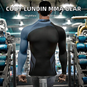 Camiseta de Entrenamiento de Manga Larga de Secado Rápido y Alta Elasticidad para MMA Jiu Jitsu, Jersey de Boxeo para Hombre con Estampado 3D para Adultos - Product Image 2