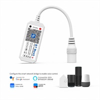 Mini contrôleur LED RGBW en maille, DC 5-24V 100W, 4 canaux, contrôle de synchronisation de groupe via application, adapté aux bandes LED RGBW