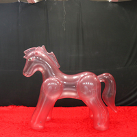 Cheval gonflable rose transparent Hongyi, jouet animal gonflable personnalisé et robuste, pour adulte, SPH
