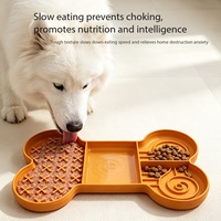 Tapis à lécher en silicone pour animaux de compagnie avec ventouses, antidérapant, anti-étouffement, pour chiens et chats, séparation des aliments secs et humides