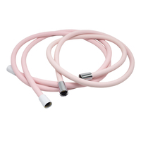 Tuyau de douche en silicone SRT rose super flexible et moderne F1/2 anti-torsion 100-200cm, douche à main personnalisée pour salle de bain