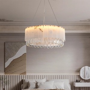 Lampadario Moderno di Lusso in Marmo Spagnolo CE, Lampada a Sospensione Rotonda in Rame Stile Nordico per <span class=keywords><strong>Soggiorno</strong></span>, Sala da Pranzo, Camera da Letto - Product Image 5