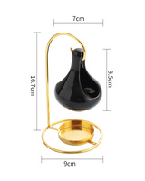 Brûleur de Cire Fondante et Diffuseur d'Encens en Céramique avec Porte-Bougie, Ensemble Diffuseur d'Huiles Essentielles