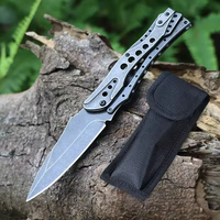 HL Multifunktionales Großes Graues Klappmesser mit 3CR13 Stahlklinge und Diamant-gefrästem Griff für Wandern, Outdoor und Camping, OEM Campingwerkzeuge