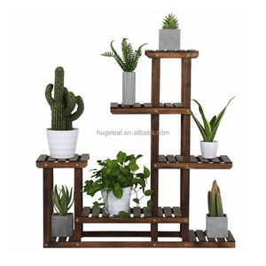 Étagères de présentation multifonctionnelles à 6 niveaux, écologiques, durables, pour l'extérieur et l'intérieur, support à fleurs, <span class=keywords><strong>escalier</strong></span>, jardin, maison, support à plantes en bois - Product Image 1
