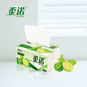 Rounuo OEM paquete suave tejido facial 100% pulpa de madera 2 ply - Product Image 3