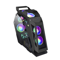 Düşük fiyat cpu kabine bilgisayar kasası masaüstü bilgisayar PC masası RGB su soğutma bilgisayar oyun kasası ve masa iki bir Combo