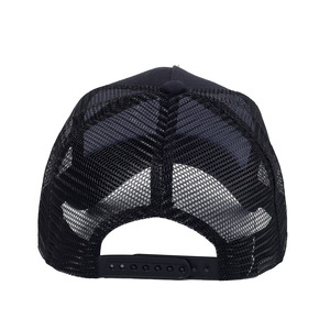 Casquette Trucker en Coton Pur Cinq Panneaux Couleur Unie Respirante avec Maille pour Adultes Logo Personnalisé Protection Solaire - Product Image 4