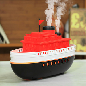 Best Selling Steamship Ultrasonic Humidifier USB Powered Essential <b>Oil</b> <b>Diffuser</b> with Night Light for Large Room - Product Image 1