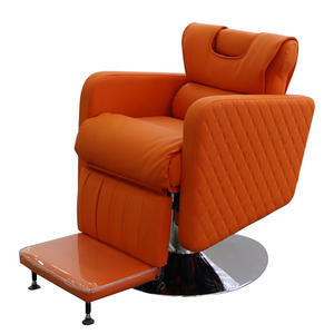 Orange Electric <b>2</b> Motors Multifunctional Beauty Retro Salon <b>Chair</b> Hairdressing Barber <b>Chair</b> Suitable for Hair Salon - Product Image 1