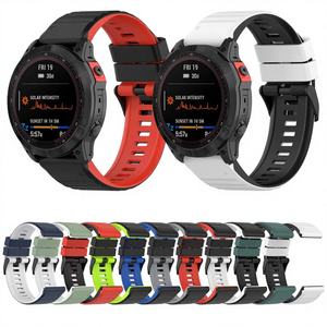 Bracelet en silicone respirant de 22 mm pour montre connectée Garmin Forerunner 265/255 <span class=keywords><strong>Vivoactive</strong></span> 4/Venu 2/Venu <span class=keywords><strong>3</strong></span>/Active, bracelet de sport musical - Product Image 3
