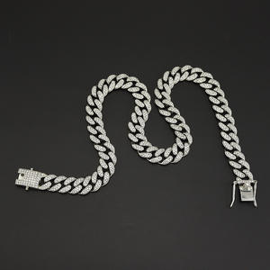 Joyería <span class=keywords><strong>de</strong></span> moda Streetwear Hip Hop 18K chapado en oro Hombres Mujeres <span class=keywords><strong>Cadena</strong></span> <span class=keywords><strong>de</strong></span> eslabones cubanos Gargantilla Collar - Product Image 2