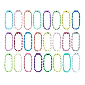 Catene di perline a sfera Color ferro all'ingrosso per portachiavi etichette di prodotti progetti artigianali produttore di catene per borse fai da te