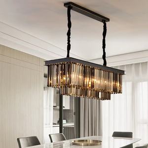 酒店客厅餐厅展览现代奢华黑金大型黑色水晶吊灯 - Product Image 6