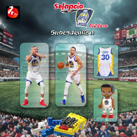Figuras de Bloques de Construcción Mini de Jugadores de Baloncesto de la NBA con Diseño Personalizado de Curry, Juguetes Educativos de Plástico, 50 Piezas