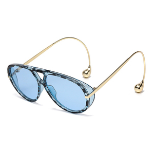 2025 alta calidad nuevo estilo gafas de sol de Metal moda diseño fresco protección UV400 gafas de sol para mujeres damas - Product Image 6