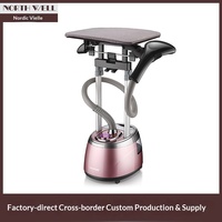 Défroisseur vapeur vertical double tige grande capacité pour magasins de vêtements, brosse vapeur, norme électrique européenne britannique