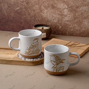 Taza de cerámica respetuosa con el medio ambiente personalizada <span class=keywords><strong>Graffiti</strong></span> pájaro desayuno <span class=keywords><strong>café</strong></span> Simple para <span class=keywords><strong>café</strong></span> con leche Taza de cerámica - Product Image 4